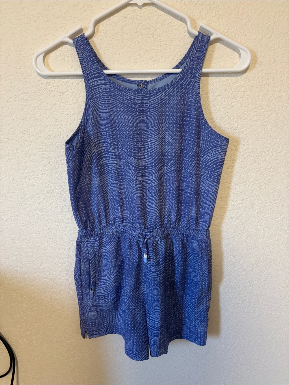 Athleta Navy Blue Sleeveless Girls' Romper with Drawstring